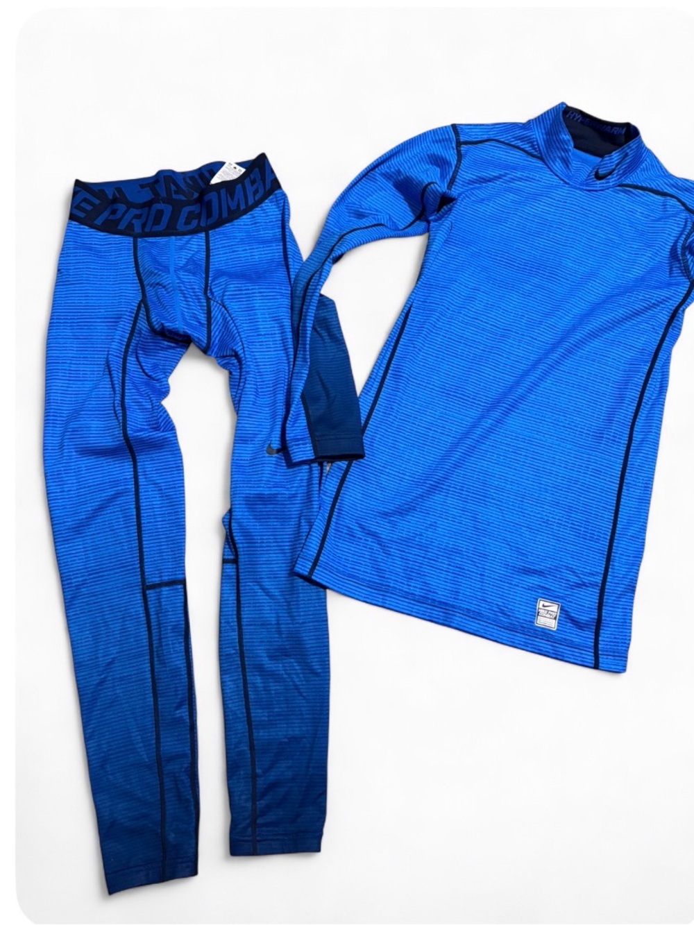 Nike Pro Combat Blue Compression Set Men